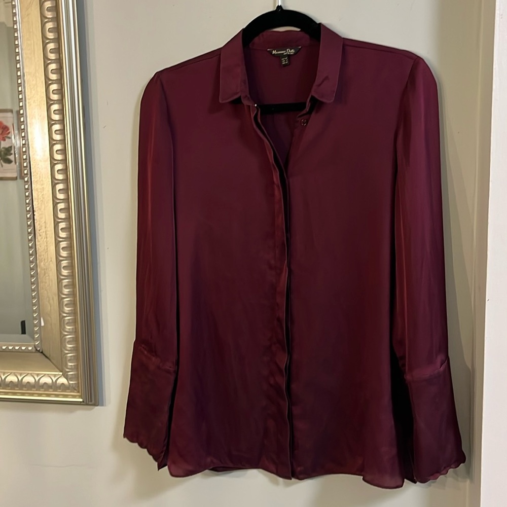 100% Silk Massimo Dutti Button up